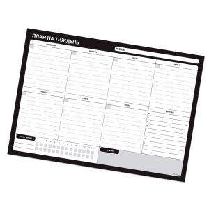 Магнітний планер “План на тиждень” Black, 30*42 cm